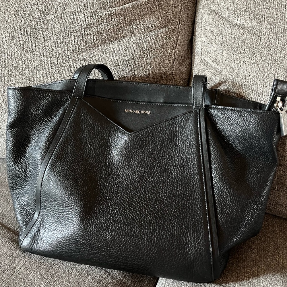 Michael Kors Black Pebbled Leather Tote